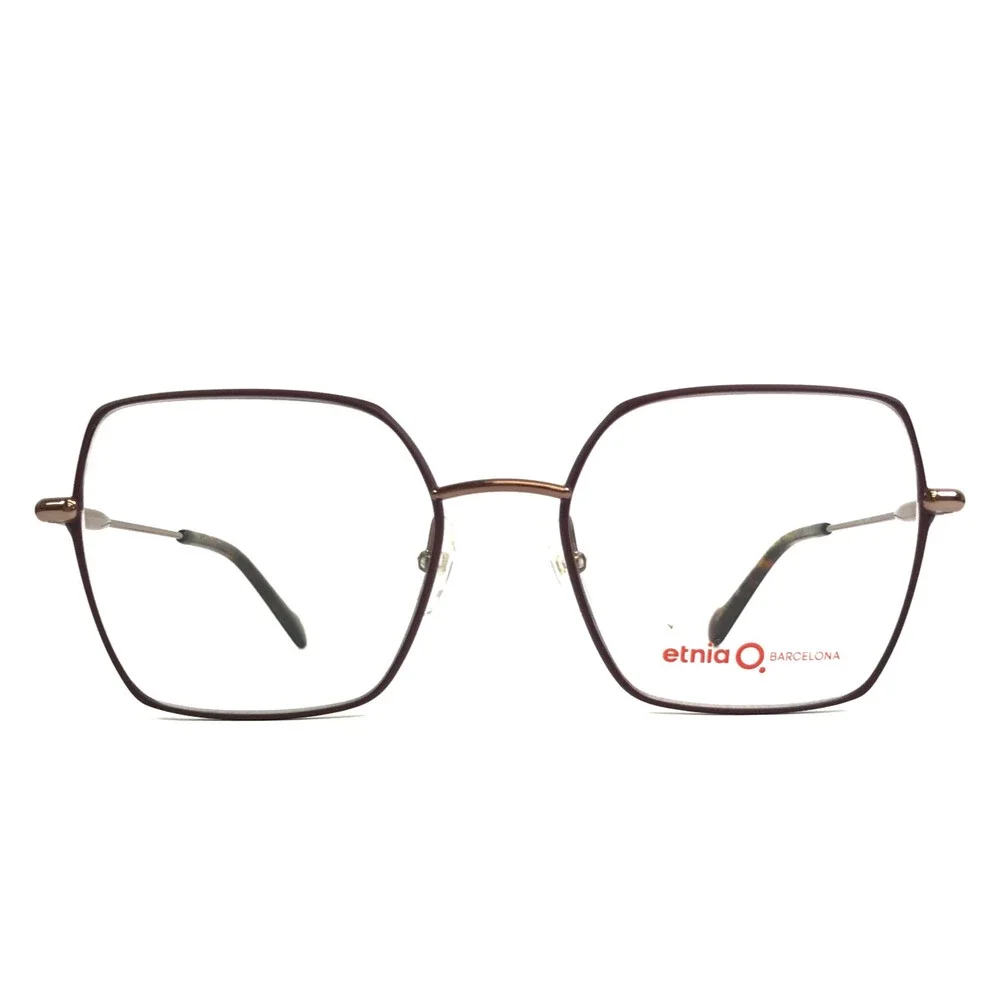 Etnia Barcelona Eyeglasses Frames AGORA RGBX Rose Gold Bordeaux Red 53-19-140
